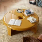 Nordic Circular Coffee Table Creative Small Modern Design Elegant Plastic Coffee Table Living Room Bedroom Mesas Home Furniture