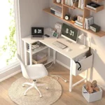 Table Computer Desks L-Shaped Desk PC Desks 40 Inch Small Corner Desk for Small Space Home Office Furniture Pliante Reading Room