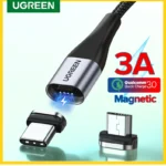 UGREEN Magnetic USB Charging Cable Type C Micro USB Phone Cable Magnet Charger Micro USB For Xiaomi 3A Mobile Phone Wire Cord